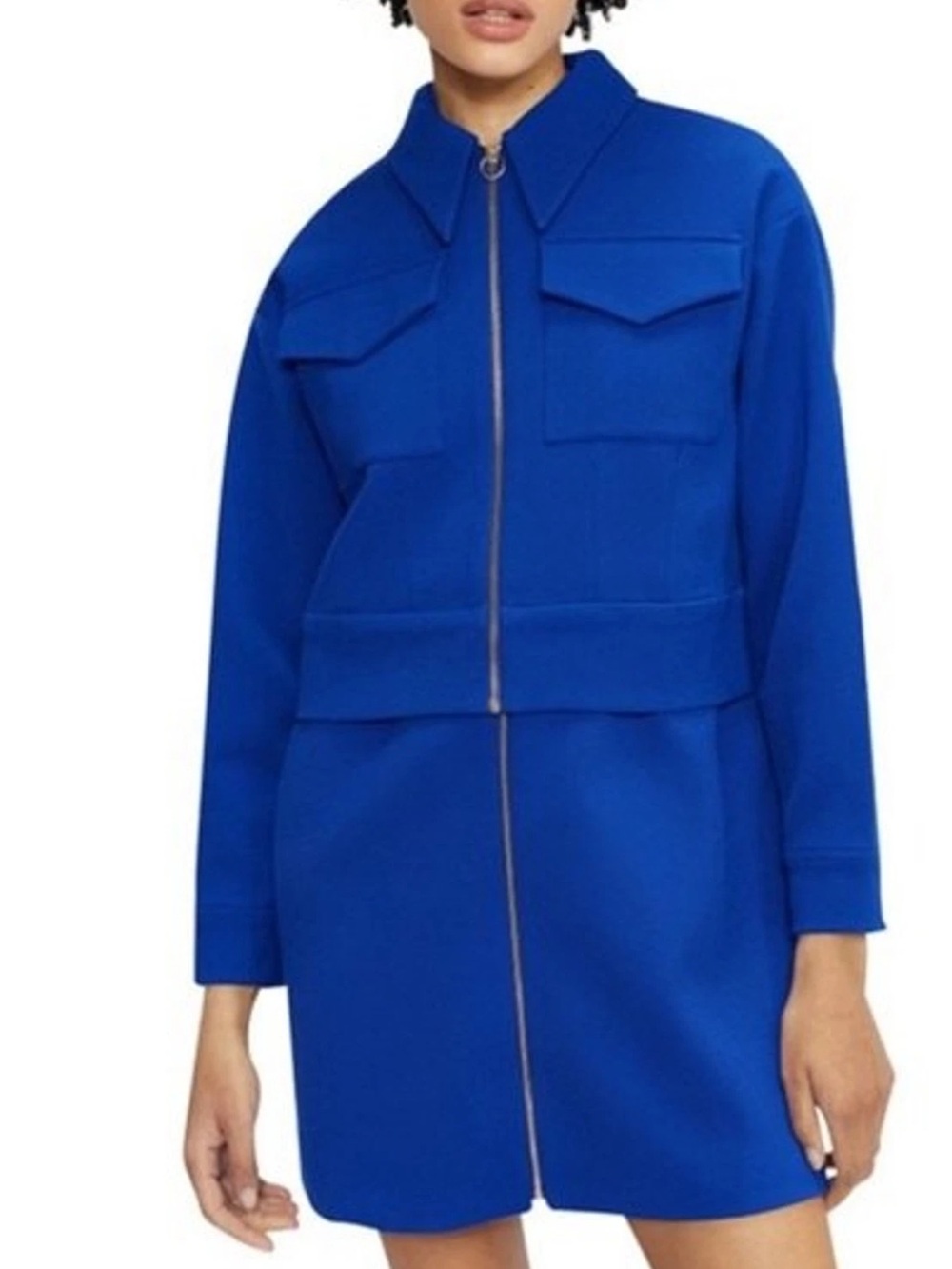Ted Baker Royal Blue Zip-Front Utility Jacket